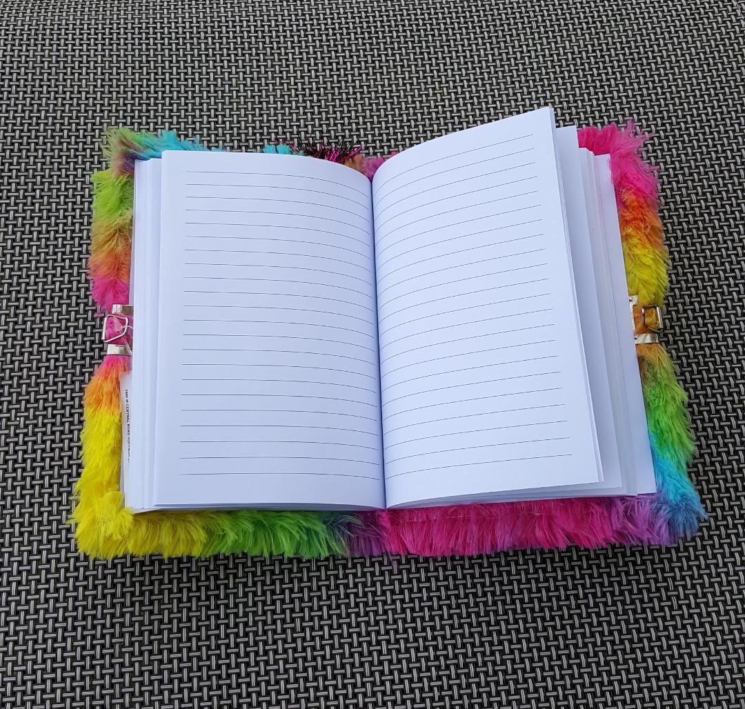Girl's Plush Diary Journal with Lock & Keys Claire's NWT