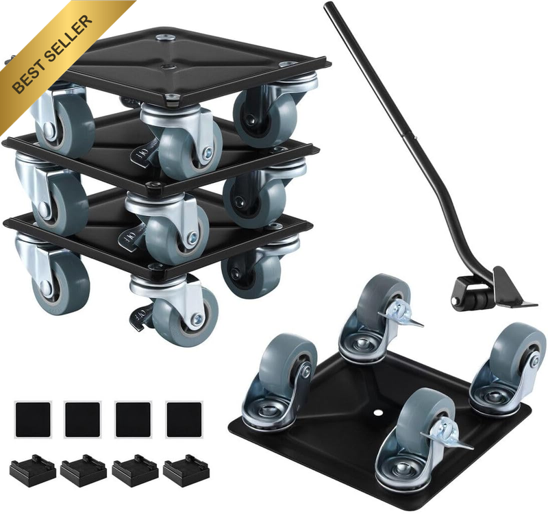 4 Wheel Furniture Dolly Lifter Trolley Tool 360° Swivel 500Kg
