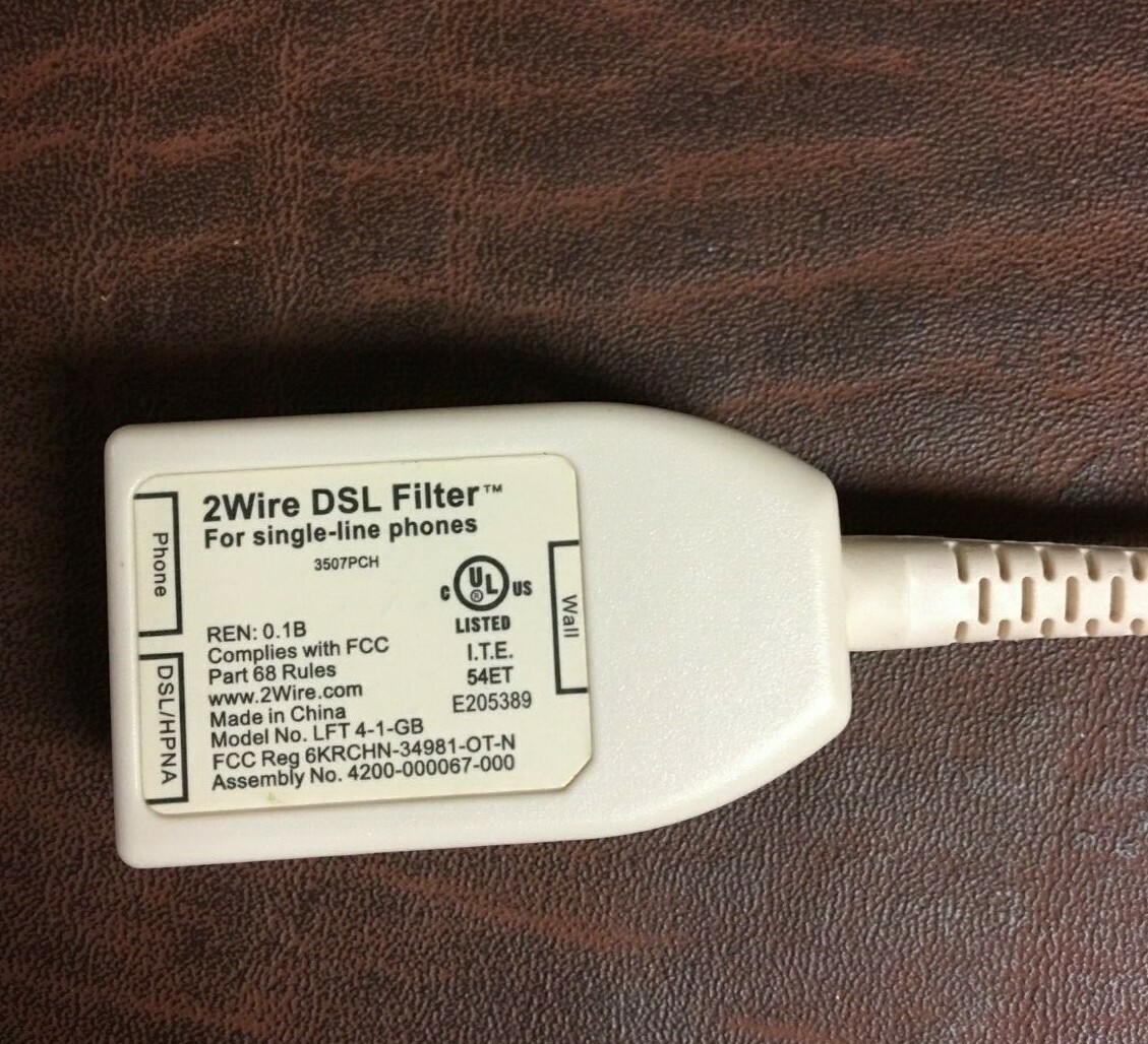 2 Wire DSL Filter for Single-Line Phones DSL/HNA and Phone