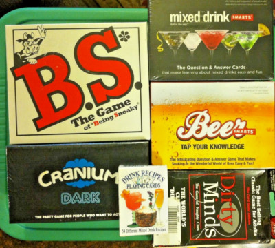 New  ADULT PARTY GAMES  B.S. Dirty Minds Beer Mixed Drinks Trivia Cranium Dark