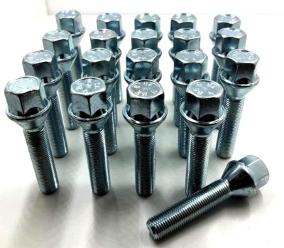 20 X EXTENDED ALLOY WHEEL BOLTS PEUGEOT M12 X 1.25 45MM 17MM HEX NUTS LUGS [47