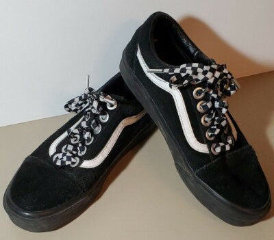 Vans Old Skool Woman's 9.510 Black on Black Suede Leather