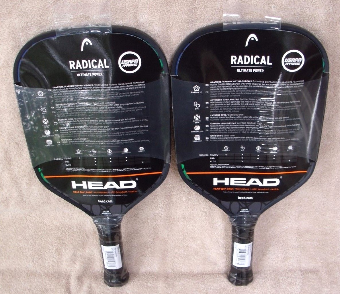2 X Head Radical Pro Pickleball Paddle ~ New Style ~