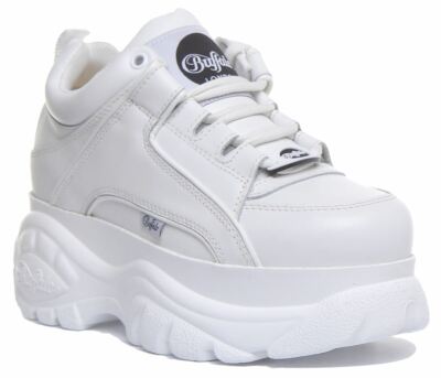 Buffalo 1339-14 2.0 Plateau Low Lace Up For Womens In White Size US 5 - 11