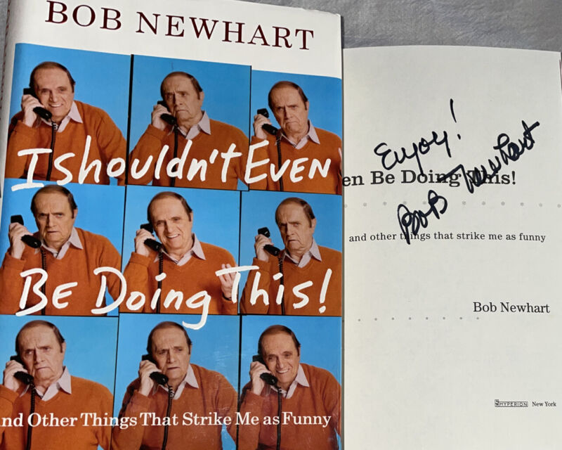 SIGNED Bob Newhart Book I Shouldn’t Even Be Doing This 1st ED. HC DJ Comic Funny