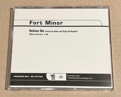 Fort Minor featuring Bobo & Styles of Beyond - Believe Me RARE promo CD single