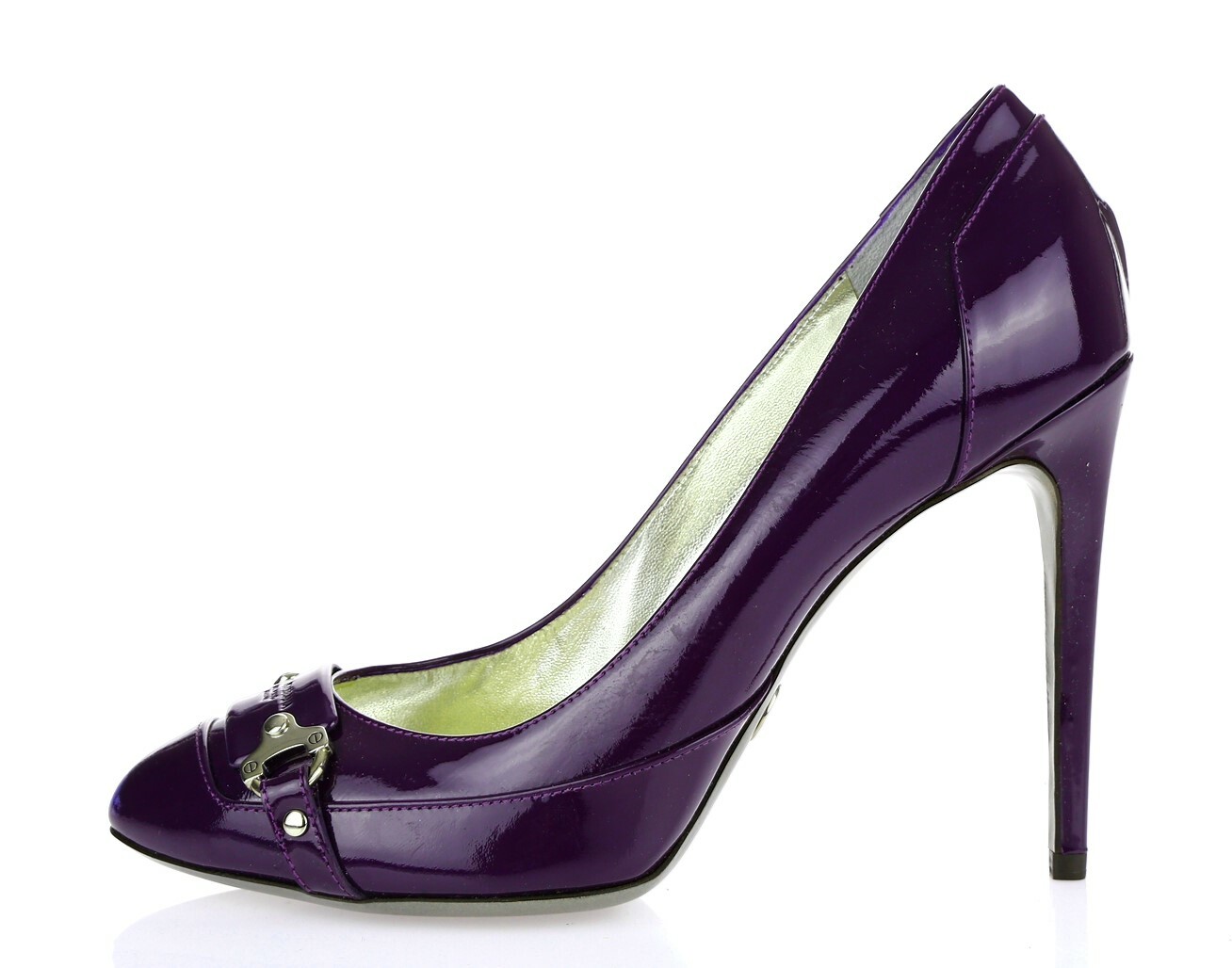 DOLCE GABBANA DECOLLETE VERNICE viola patent leather pumps sz. 40.5