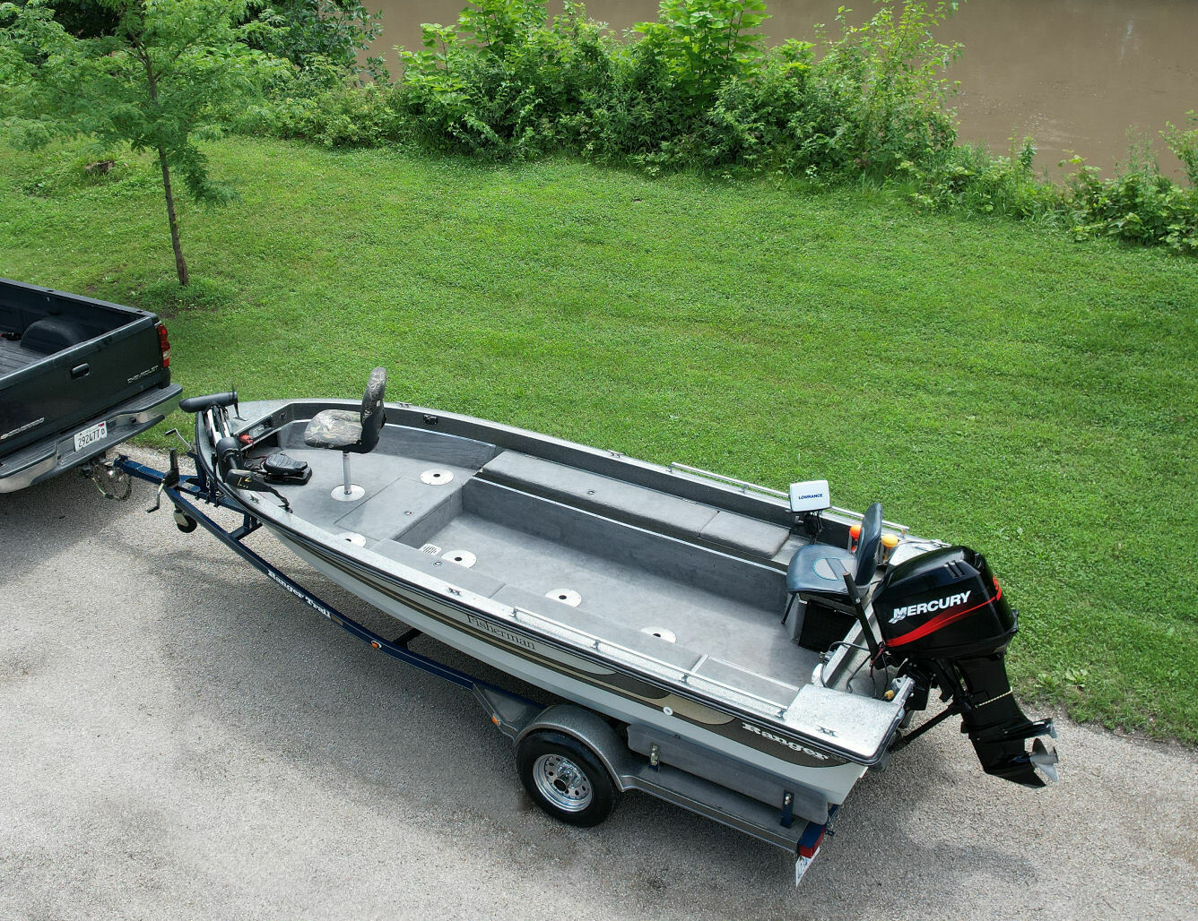 1987 Ranger Fisherman 680t Fishing Boat W/ 50hp Mercury Outboard Troll & Trailer Used Mercury