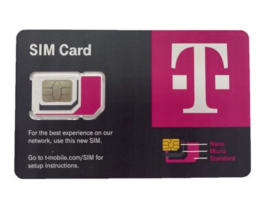 T-Mobile Triple Cut SIM Card Starter Kit W/ SIM Eject Tool GSM 5G/4G/3G/2G LTE