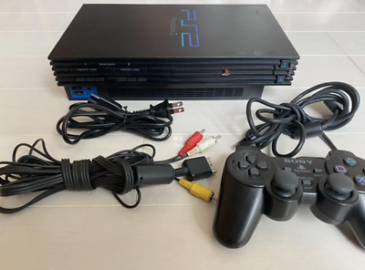 SONY PS2 PlayStation 2 SCPH-30000 Black Console Japanese Disc NTSC-J Fedex  F/S