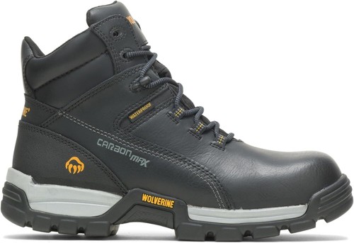 Pre-owned Wolverine Mens Tarmac Waterproof Reflective Composite Toe 6 Inch Work Boot In Black