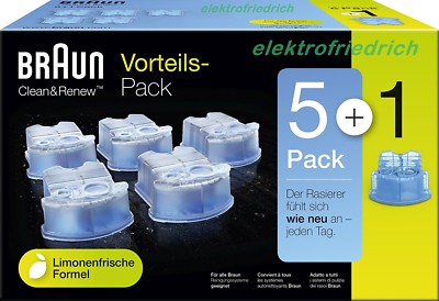 BRAUN  CCR 5+1  Reinigungskartuschen Clean&Renew **** Vorteilspack **** CCR 5+1