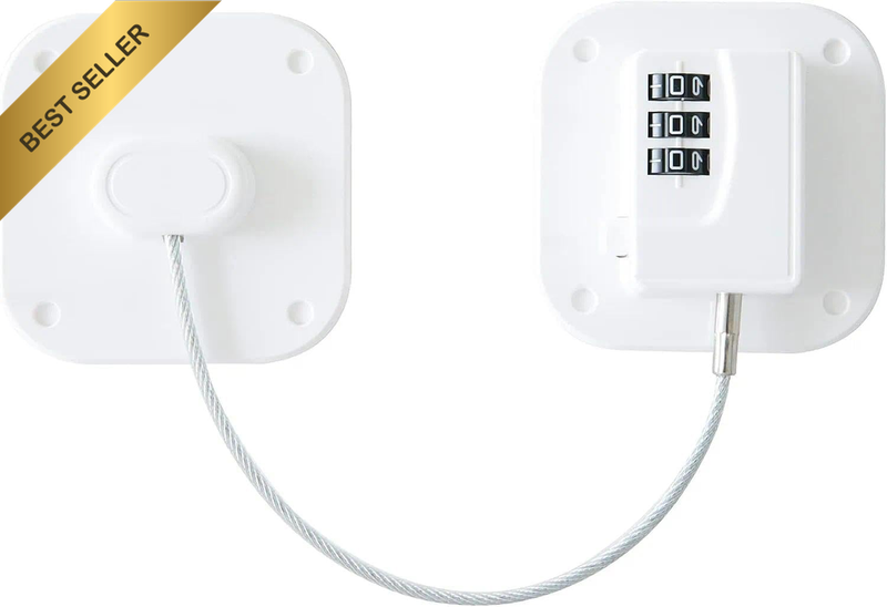 A Pack Refrigerator Lock - Heavy Duty Combination Fridge Locks, Child/Baby Proof
