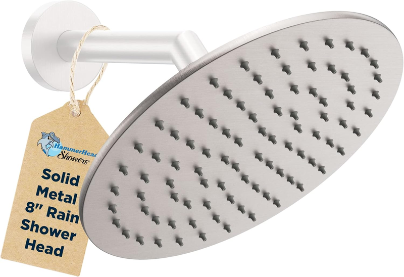 &ndash; Brushed Nickel - Shower Head Rainfall