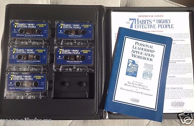 7 Habits of Highly Effective People Stephen Covey Audio Book Cassettes & Manual