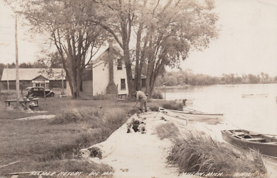 RPPC Helmer Resort Mcmillan Michigan Posted 1939 Appleton Wisconsin A2