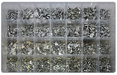 (2600) Master Non-Insulated Bare Crimp Wire Terminal Connector Assortment Kit