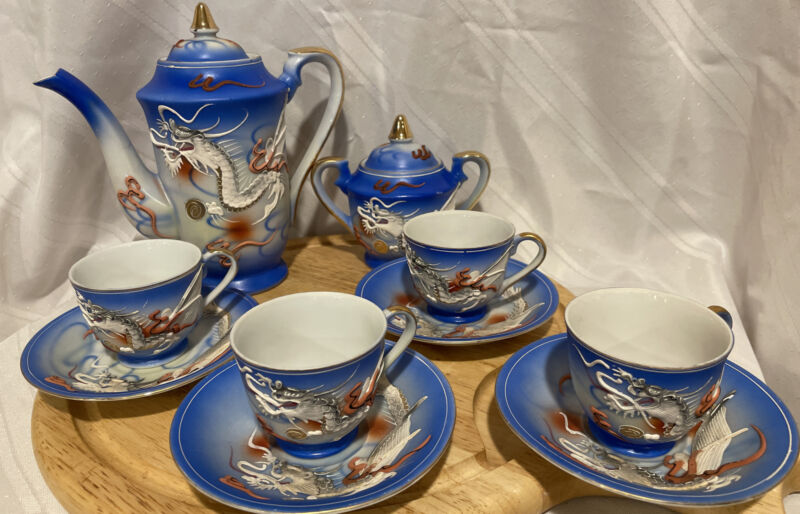 Vintage Betson Hand Painted Dragon Tea Set
