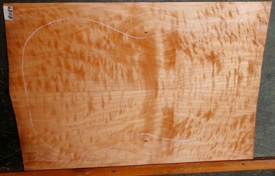 Flame Spalted Curly Maple Wood 8086 Luthier Guitar Top Set 23+x 14x 5/16