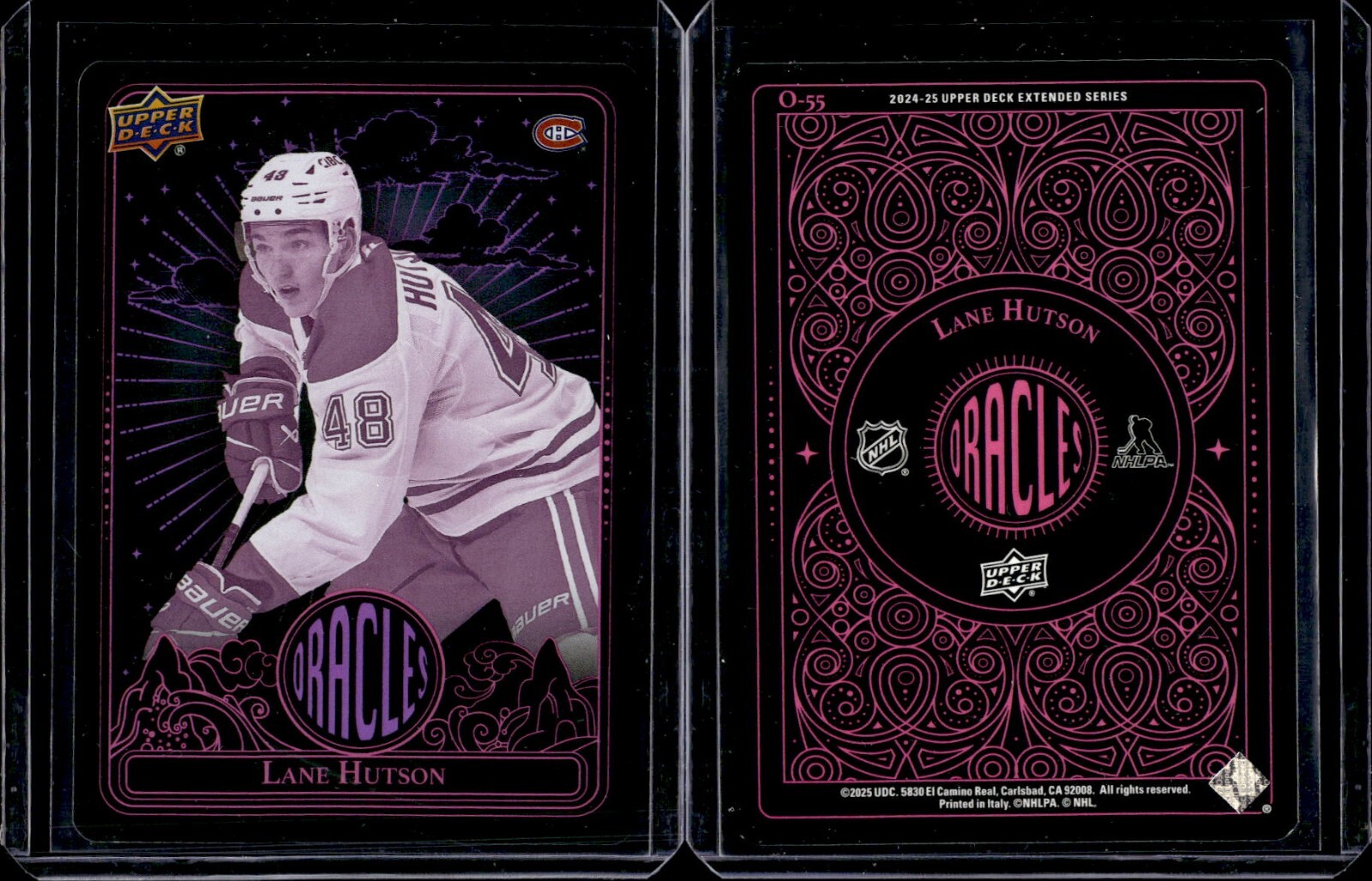 2024-25 Upper Deck Extended Series Oracles Pink Rookie Lane Hutson