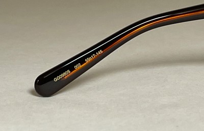 Pre-owned Gucci 0980 Black Brown Web Stripe Aviator Unisex Metal Sunglasses Gg0980s Pilot