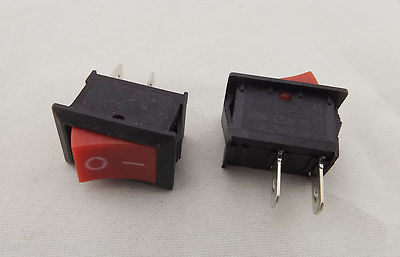 10x 2pins KCD11 On//Off 3A 250V 15x10mm Rocker Power Switch Whit Vv PG