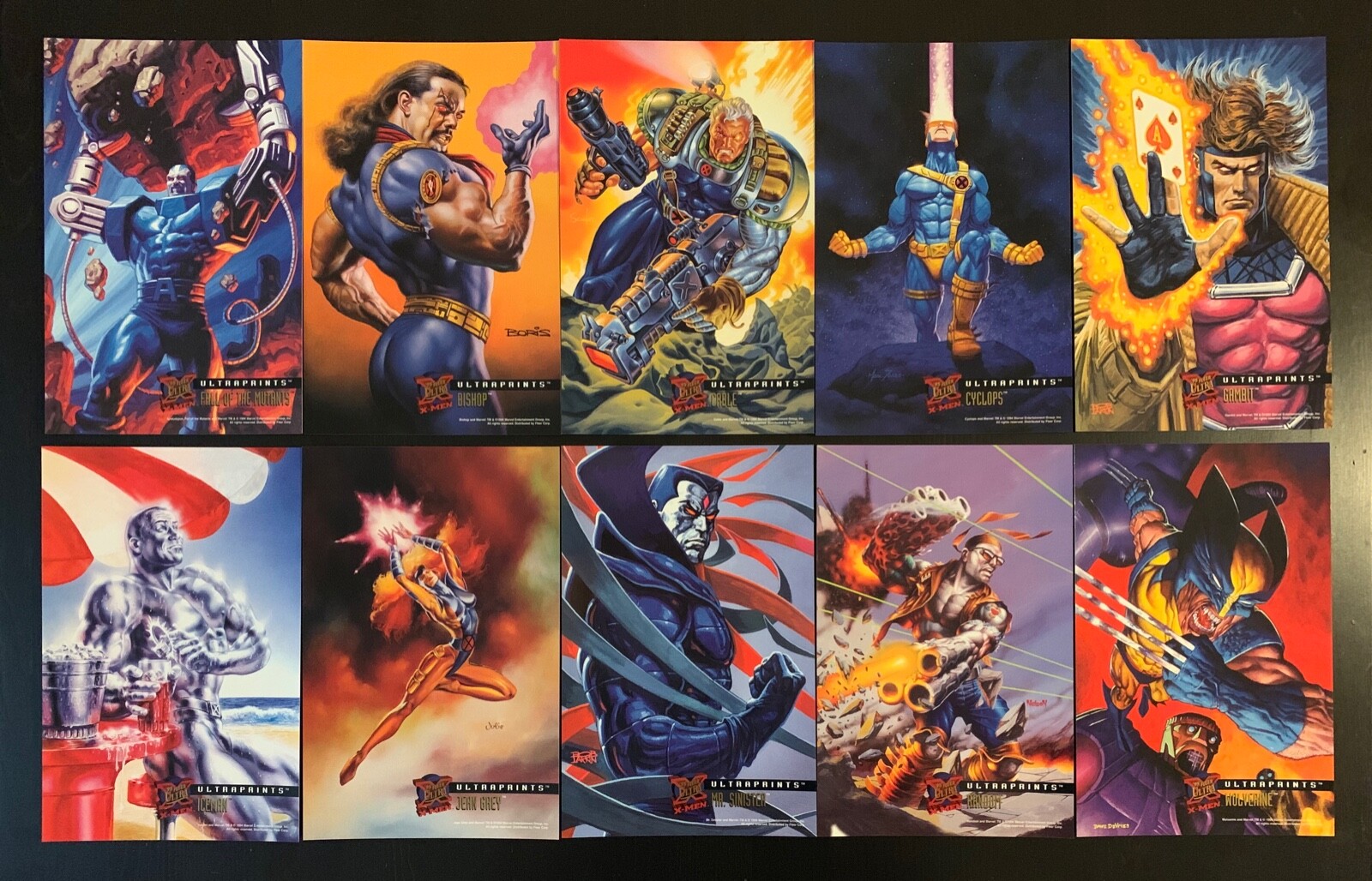 fleer ultra X-MEN 10枚セット レア 1995 FLEER ULTRA MARVEL X-MEN ULTRA PRINT LARGE PROMO CARDS