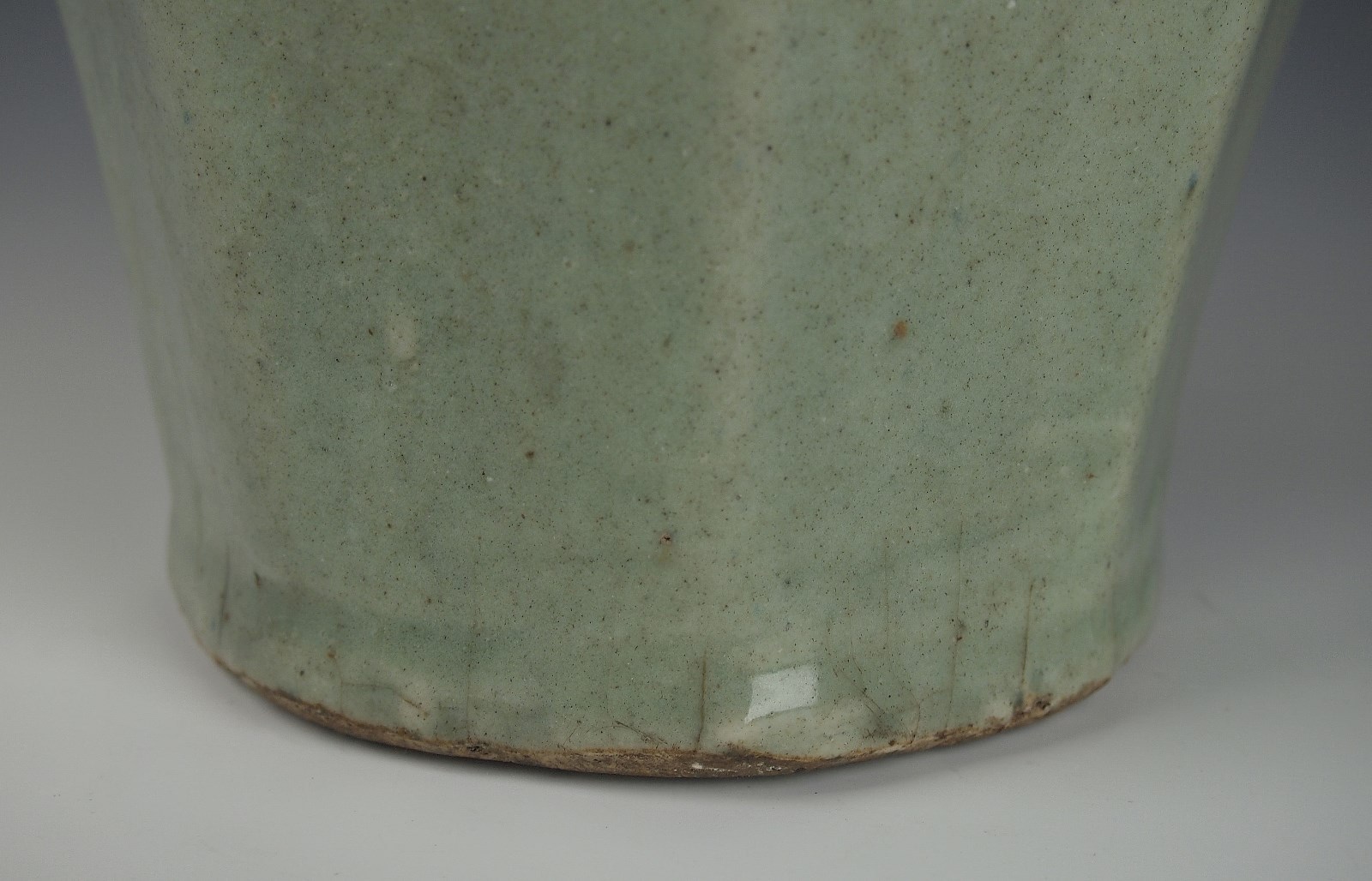 FINE LONGQUAN CELADON OCTAGONAL MEIPING VASE Yuan Ming Antique Chinese Porcelain