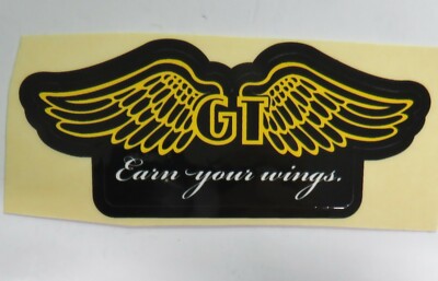 GT Bikes Decal Sticker BMX White Wings Pair