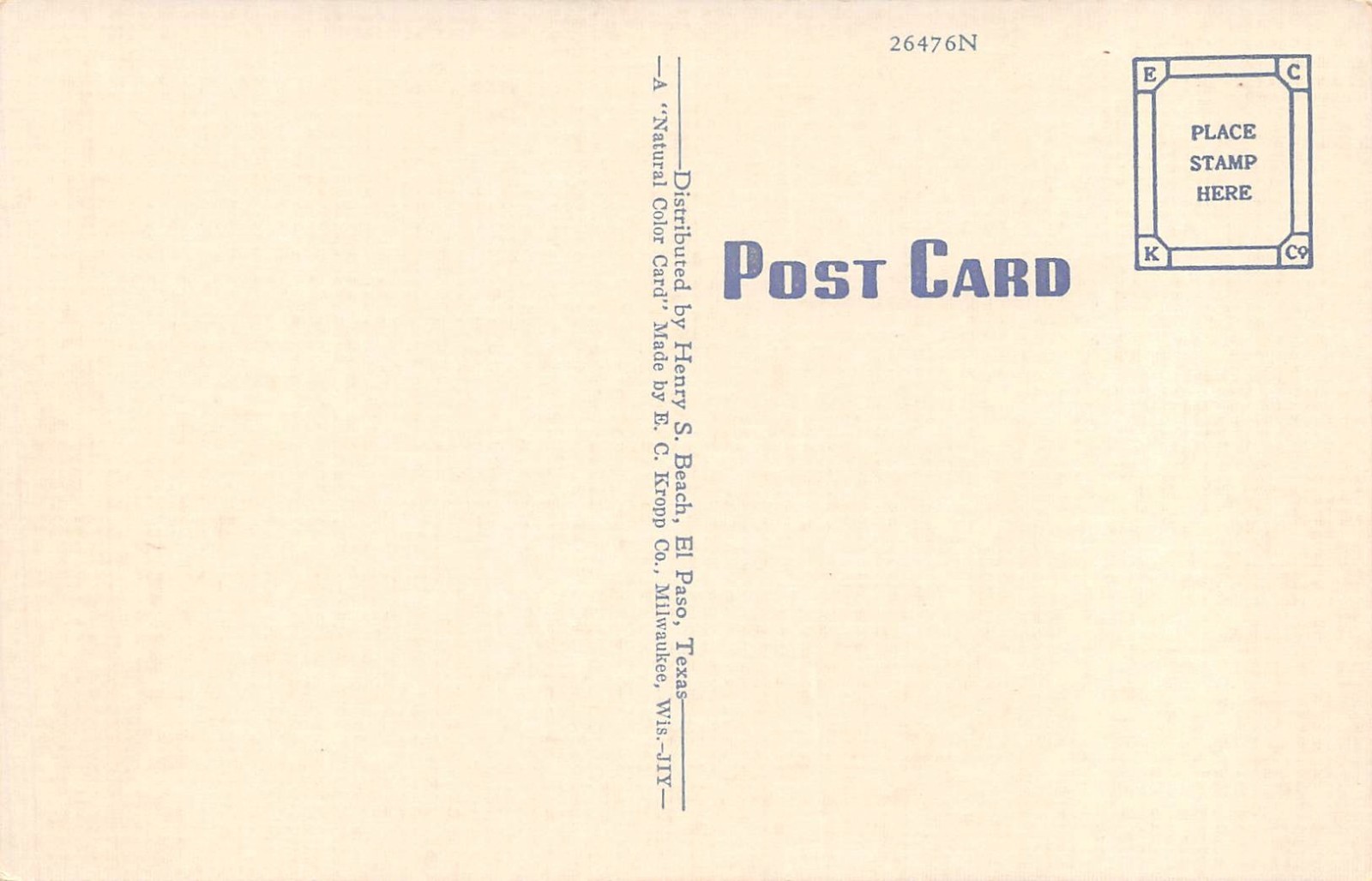 Birdseye View Of Downtown El Paso Mt Franklin El Paso,TX Vtg Linen Postcard