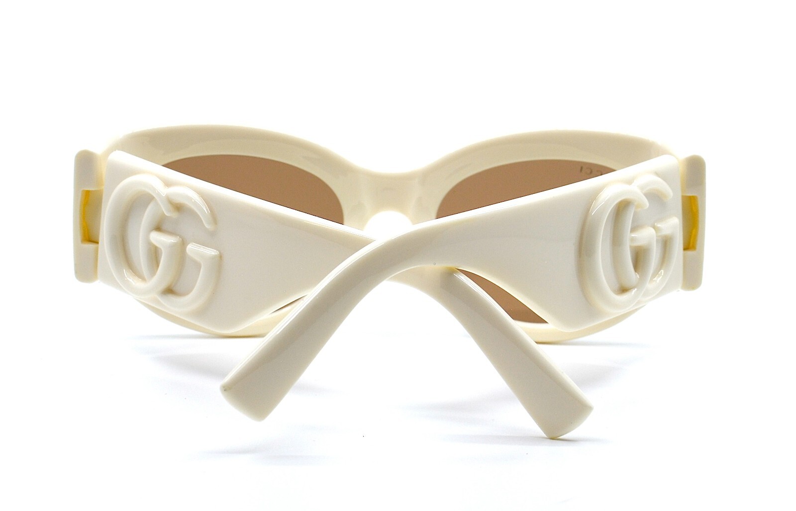 Pre-owned Gucci Gg1544s 004 Ivory Brown Authentic Sunglasses 53-21