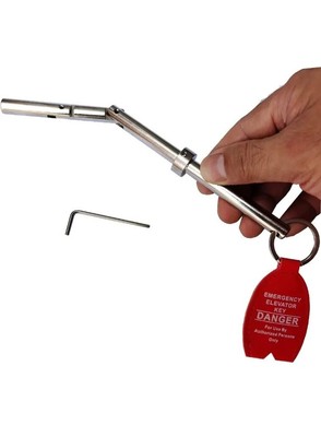Emergency Key Double Drop Leg Solid Steel Elevator Door Key