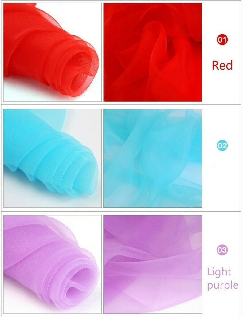 1M Organza Stoff Voile Tüll Chiffon Gaze Spitze Drapieren Vorhang Kleid Hochzeit