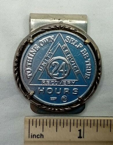 24-Hour AA Recovery Chip Money Clip