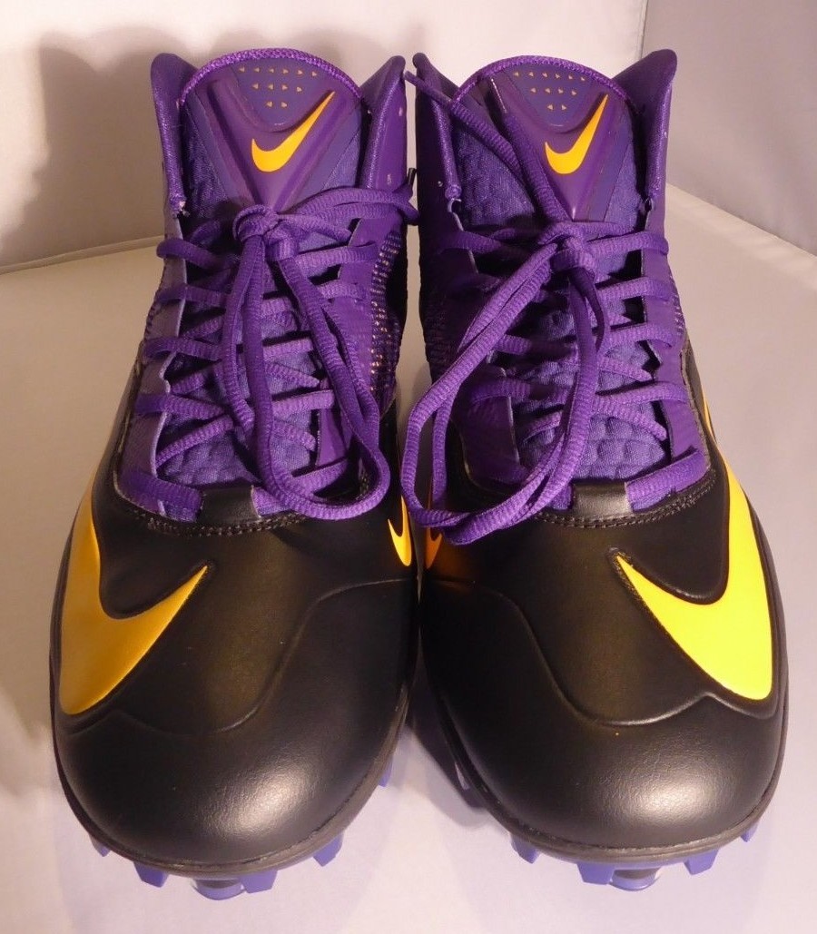 Nike Zoom Ravens Football Cleat Mens PurpleYellow  Sz 15  620499-518  NeverUsed