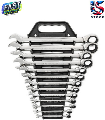 GEARWRENCH 13 Pc. 12 Pt. Ratcheting Combination Wrench Set, SAE - 9312