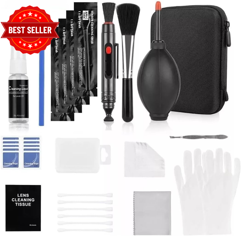 Camera Cleaning Kit - 35 Pieces Professional DSLR Camera Accessory Cleaning Kit