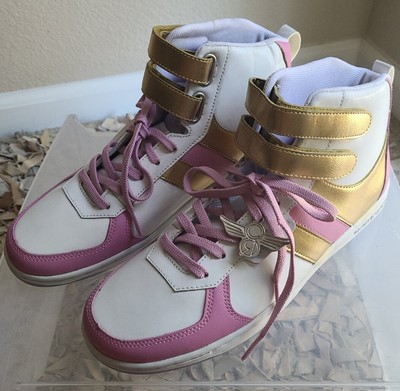 MEN'S CREATIVE CREATIONS High Top SNEAKER SHOES.SIZE 9 pink/gold Womens 11