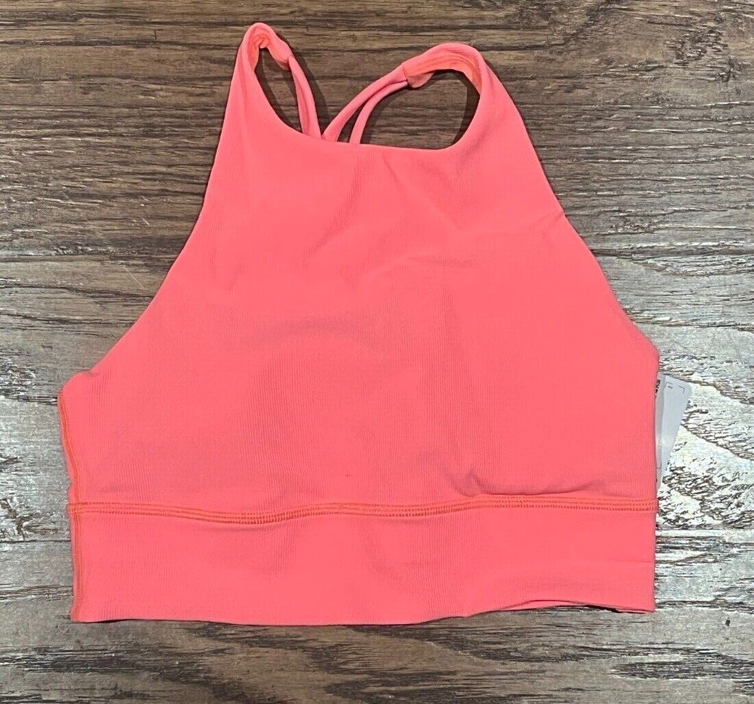 ●lululemon●Energy Bra エナジーブラ ハイサポート B-Gカップ NWT Lululemon Energy Bra High Neck Long Line Rib ~SIZE:6,8