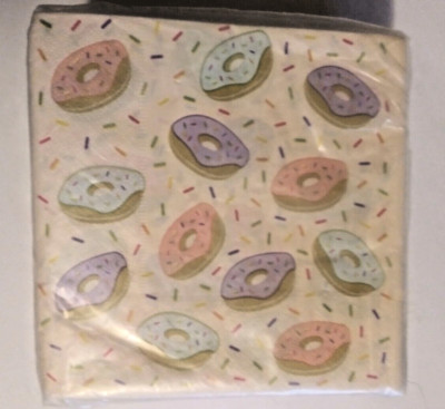 Blue Panda  150-Pack Luncheon Napkins, 2ply.  Donut Birthday Party
