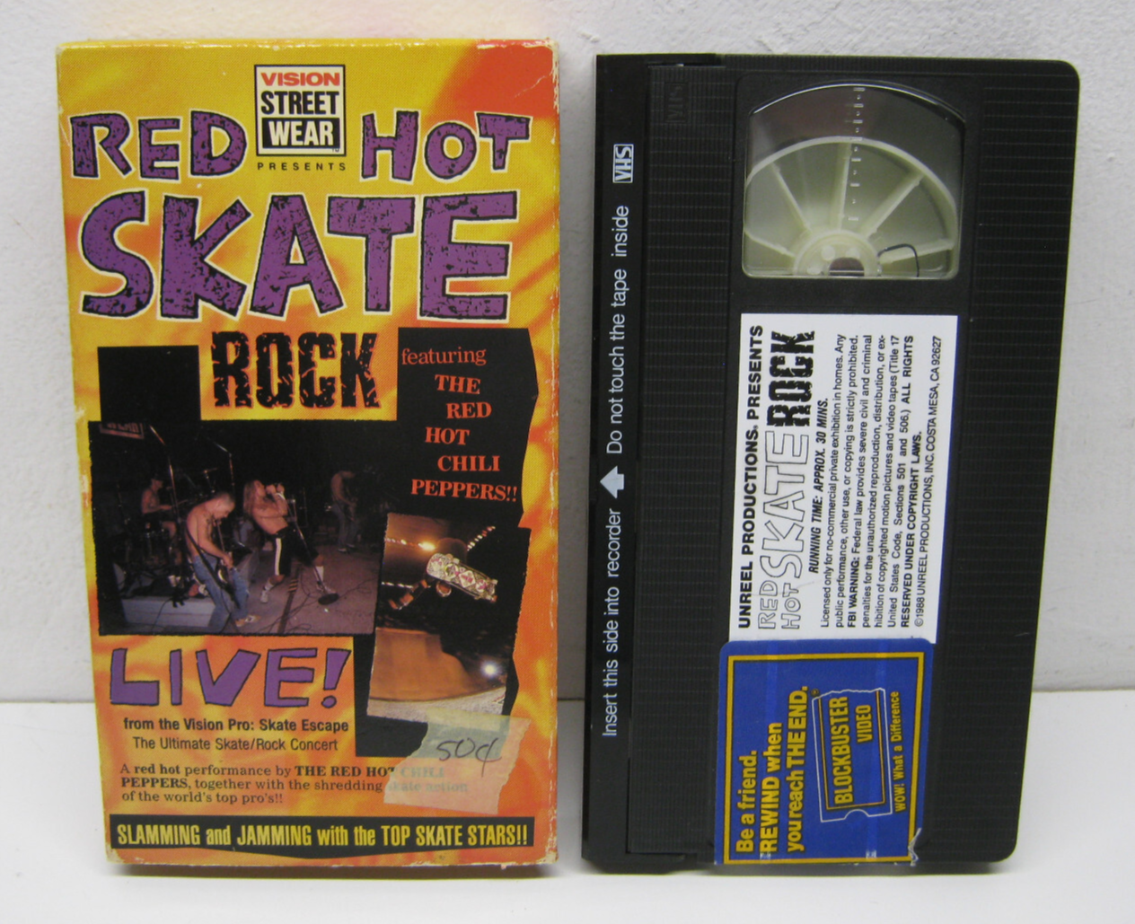 Red Hot Skate Rock Skateboard VHS Tony Hawk Chili Peppers Ex
