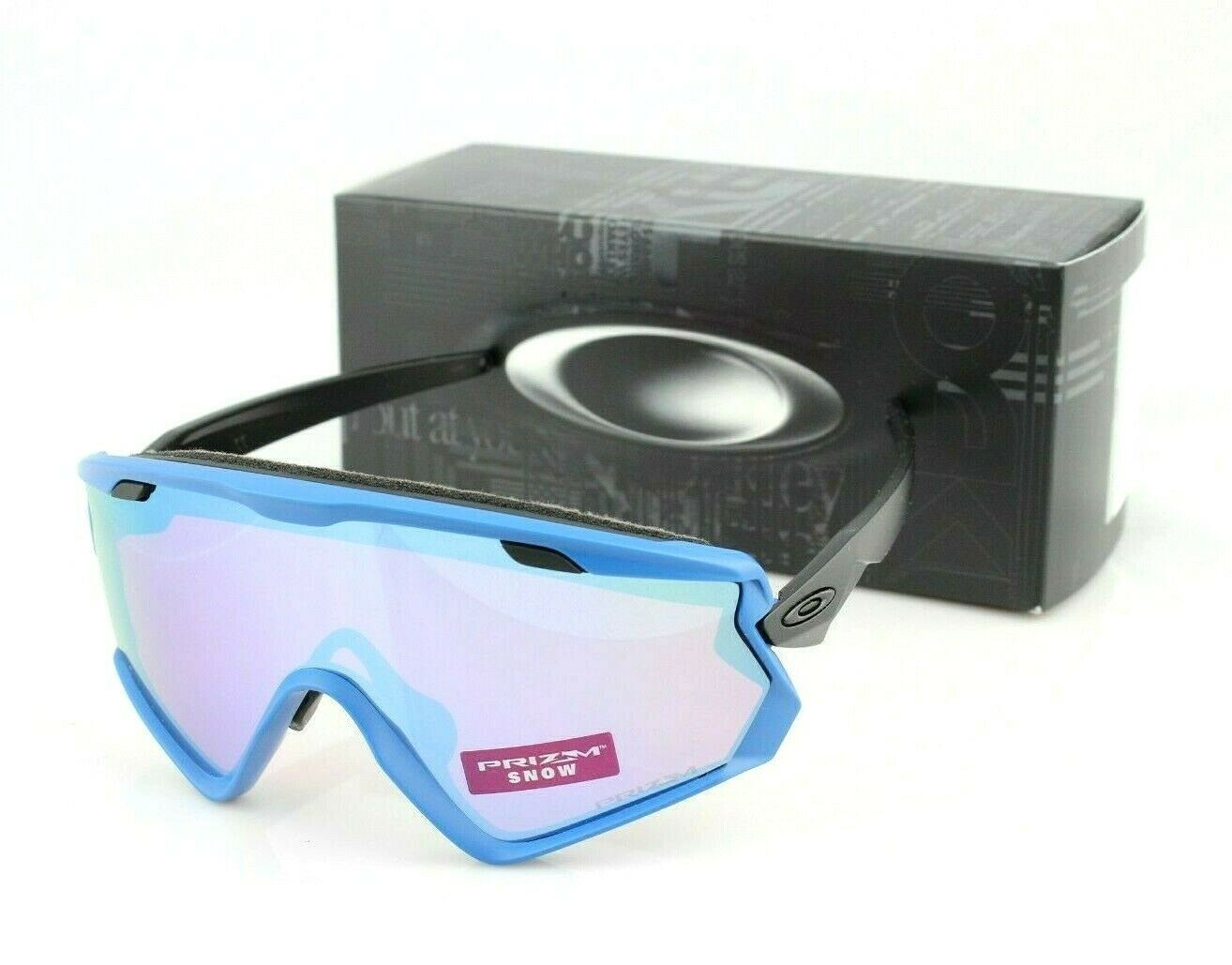 RARE New OAKLEY WIND JACKET 2.0 Sapphire Iridium Prizm Snow