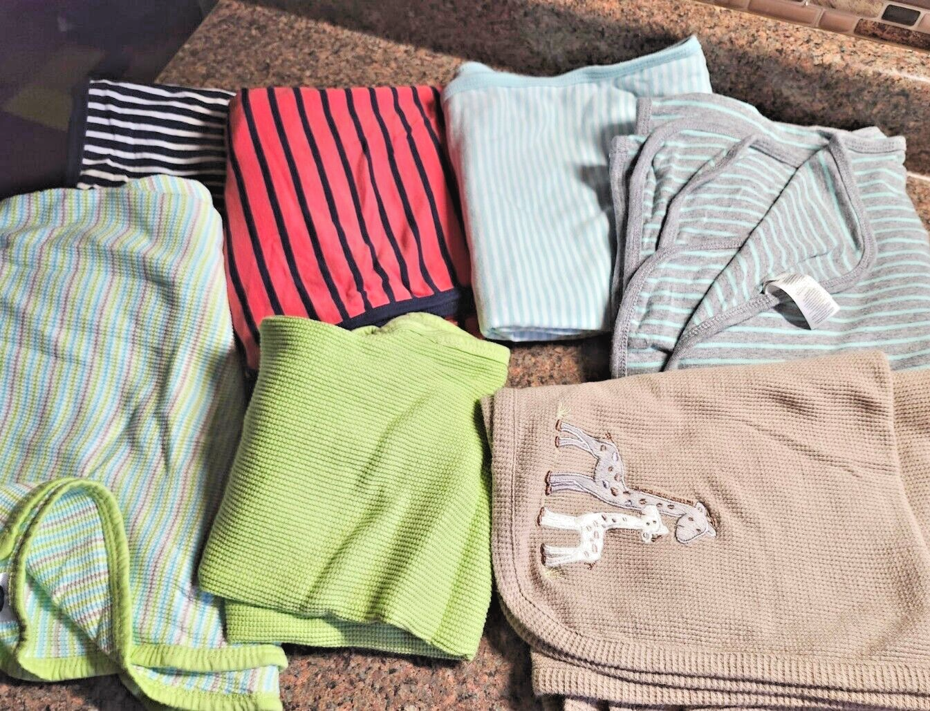 S Lot Of 10 Recieving Cloths Girl Boy Carter's Gerber