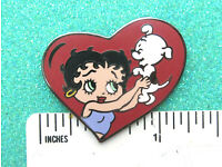 tie tac  hatpin GIFT  BOXED lapel pin hat pin BETTY BOOP Classic red dress