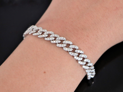 White gold diamond sale cuban