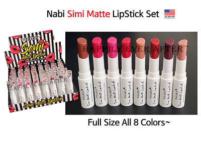 Nabi Simi Matte Lipstick Set - Full Size Beautiful 8 Colors *US SELLER*