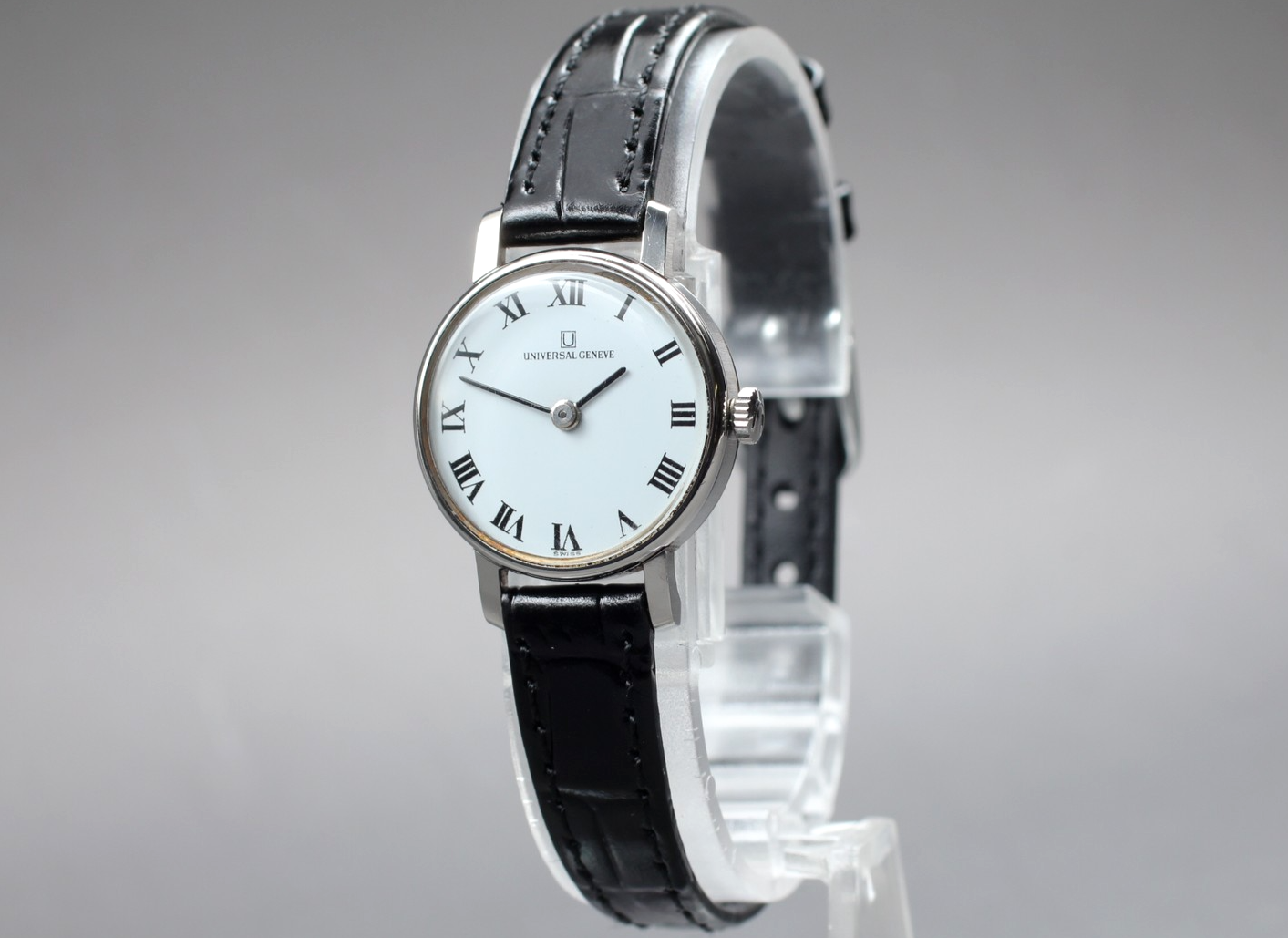 New Band *N MINT* UNIVERSAL GENEVE 842605 Silver Ladies Hand