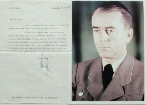 Albert Speer WW II Architect & Minister Armaments Germany Signed Typed Letter