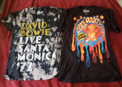 David Bowie Shirt Lot Space Oddity And Live Santa Monica 72