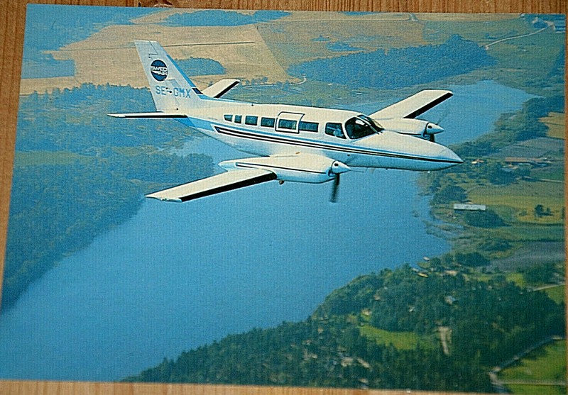 43574 Ak Swedair Cessna 404  Flugzeug Flightplane 